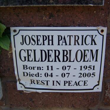 GELDERBLOEM Joseph Patrick 1951-2005