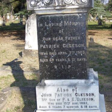 GLEESON Patrick -1903 :: GLEESON John Patrick -1882