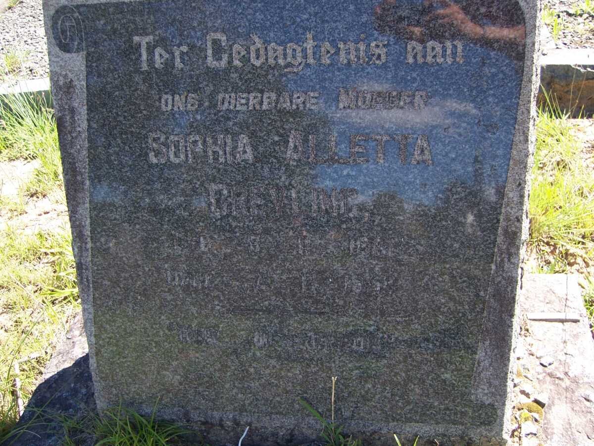GREYLING Sophia Alletta 1861-1958