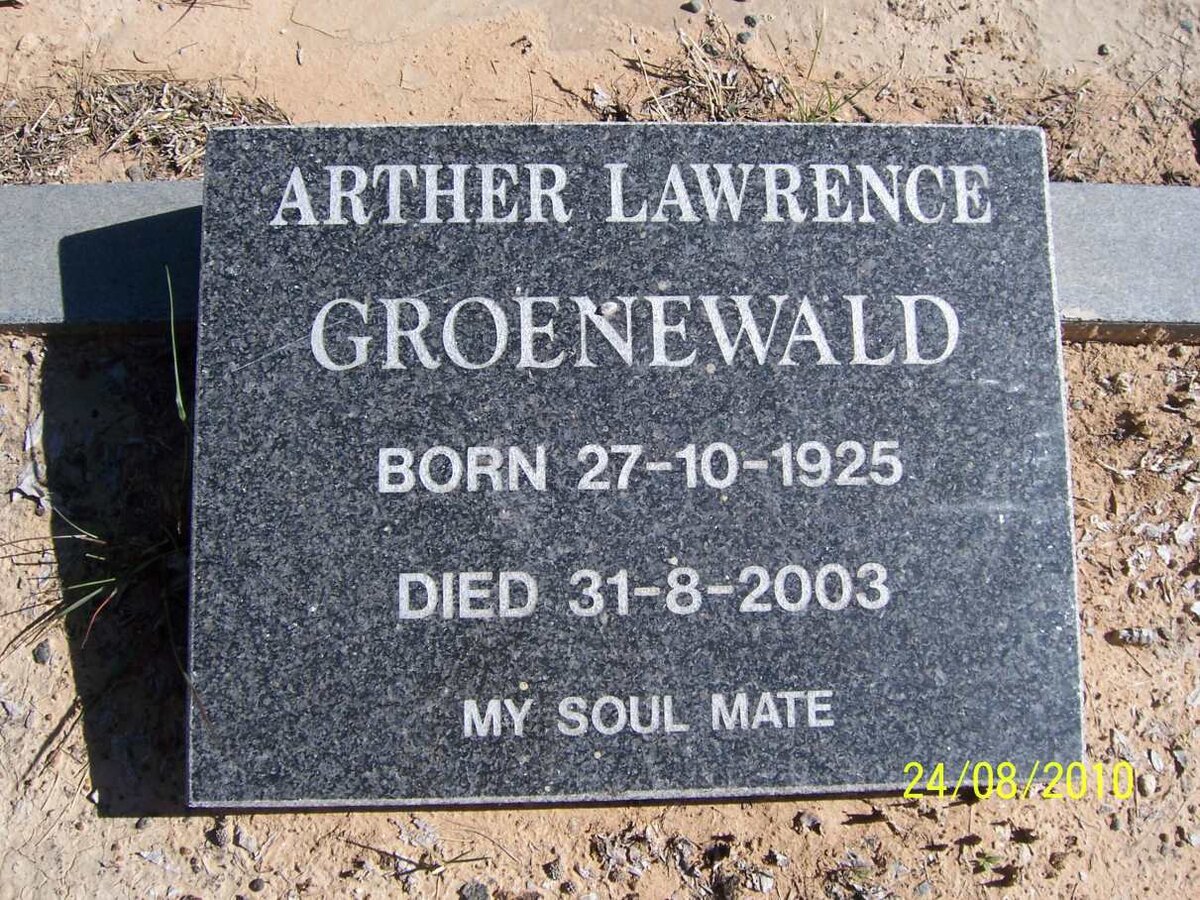 GROENEWALD Arthur 1925-2003