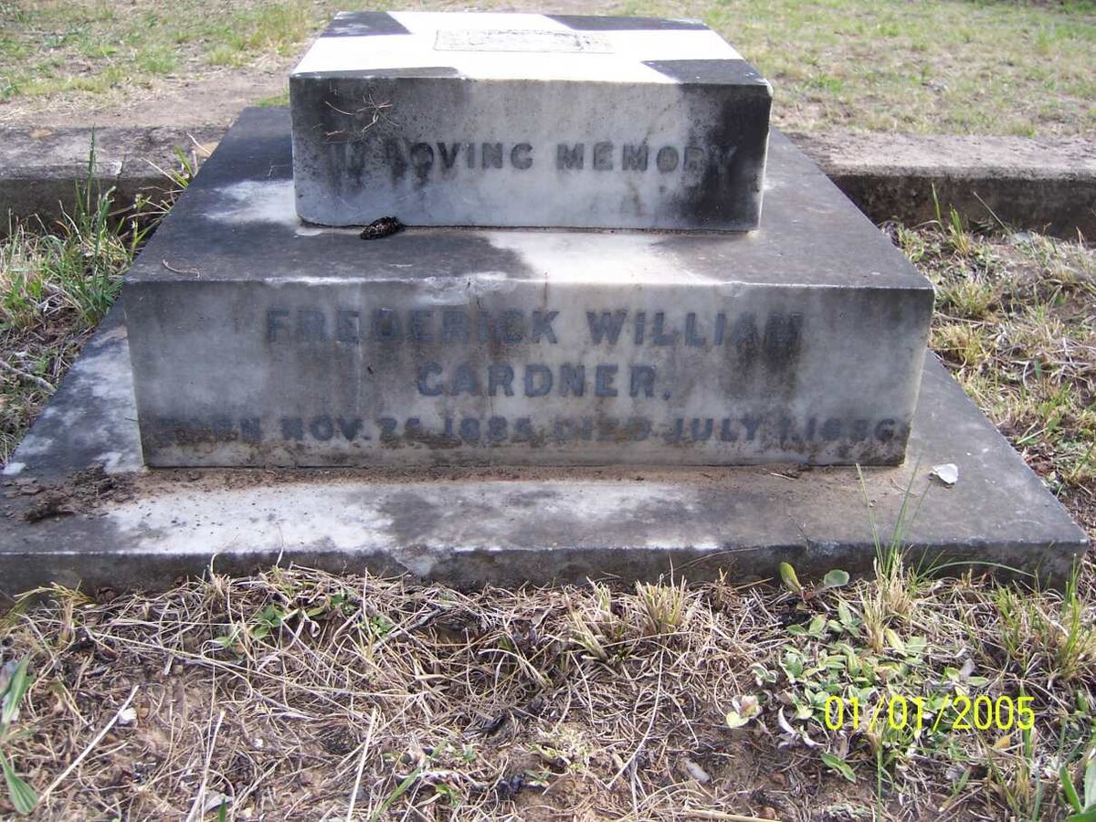 GARDNER Frederick William 1885-1886