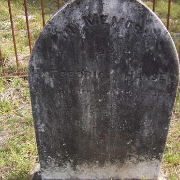 HANSEN Fredrick -1899 