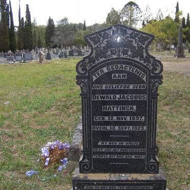 HATTINGH Dewald Jacobus 1897-1925