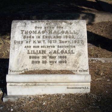 HALSALL Thomas 1900-1927 :: HALSALL Lilian 1908-1936