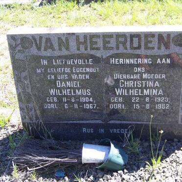 HEERDEN van Daniel Wilhelmus 1904-1967 &amp; Christina Wilhelmina 1923-1982