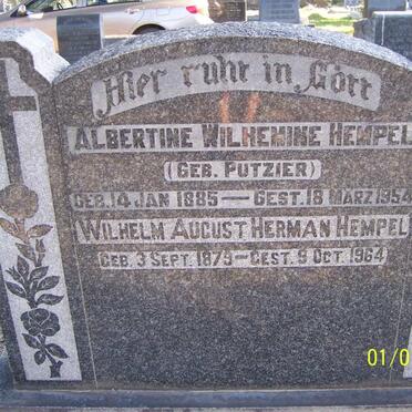 HEMPEL Wilhelm August Herman 1879-1964 &amp; Albertine Wilhelmine PUTZIER 1885-1954