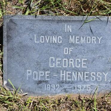 HENNESSY George, POPE 1892-1975