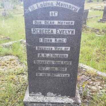 HEEGER Rebecca Evelyn nee KING -1956