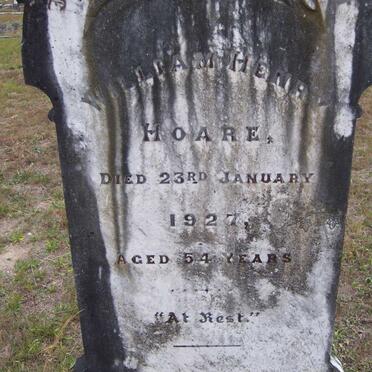 HOARE William Henry -1927