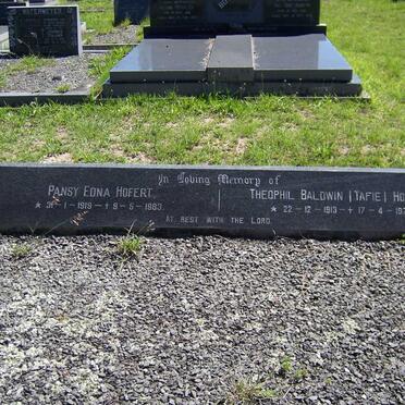 HOFERT Theophil Baldwin 1913-1978 &amp; Pansy Edna 1919-1983