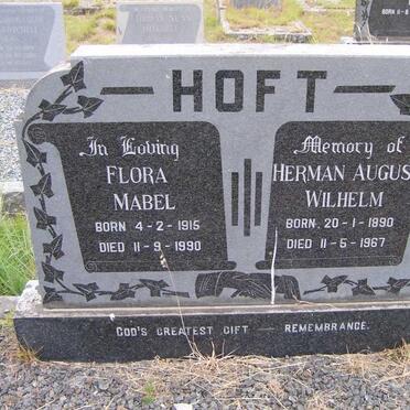 HOFT Herman August Wilhelm 1890-1967 &amp; Flora Mabel 1915-1990