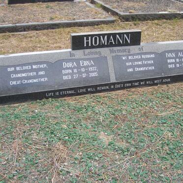 HOMANN Ivan Alfred 1911-1973 &amp; Dora Edna 1922-2005