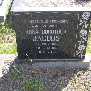 JACOBS Anna Dorothea 1920-1982