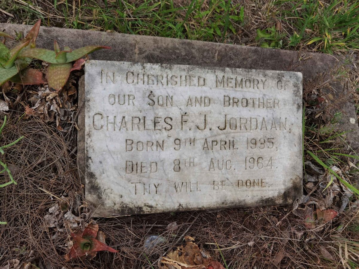 JORDAAN Charles F.J. 1935-1964