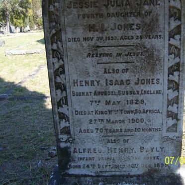 JONES Jessie Julia Jane -1893 :: JONES Henry Isaac 1829-1900 :: BAYLY Alfred Henry -1899