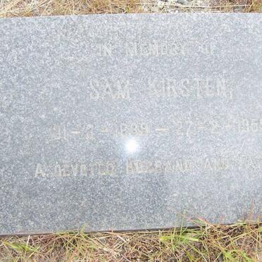 KIRSTEN Sam 1889-1955
