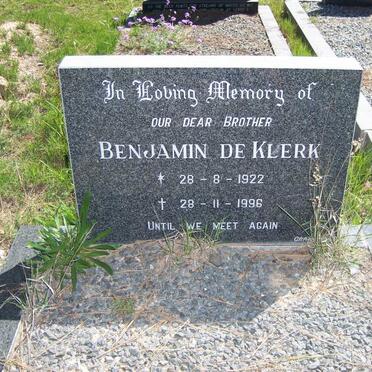 KLERK Benjamin, de 1922-1996