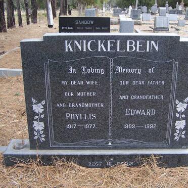 KNICKELBEIN Edward 1903-1992 &amp; Phyllis 1917-1977