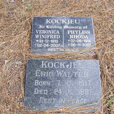 KOCKJEU Veronica Winifred 1915-2007 :: KOCKJEU Phyliss Rhoda 1914-2007 :: KOCKJEU Eric Walter 1917-1997