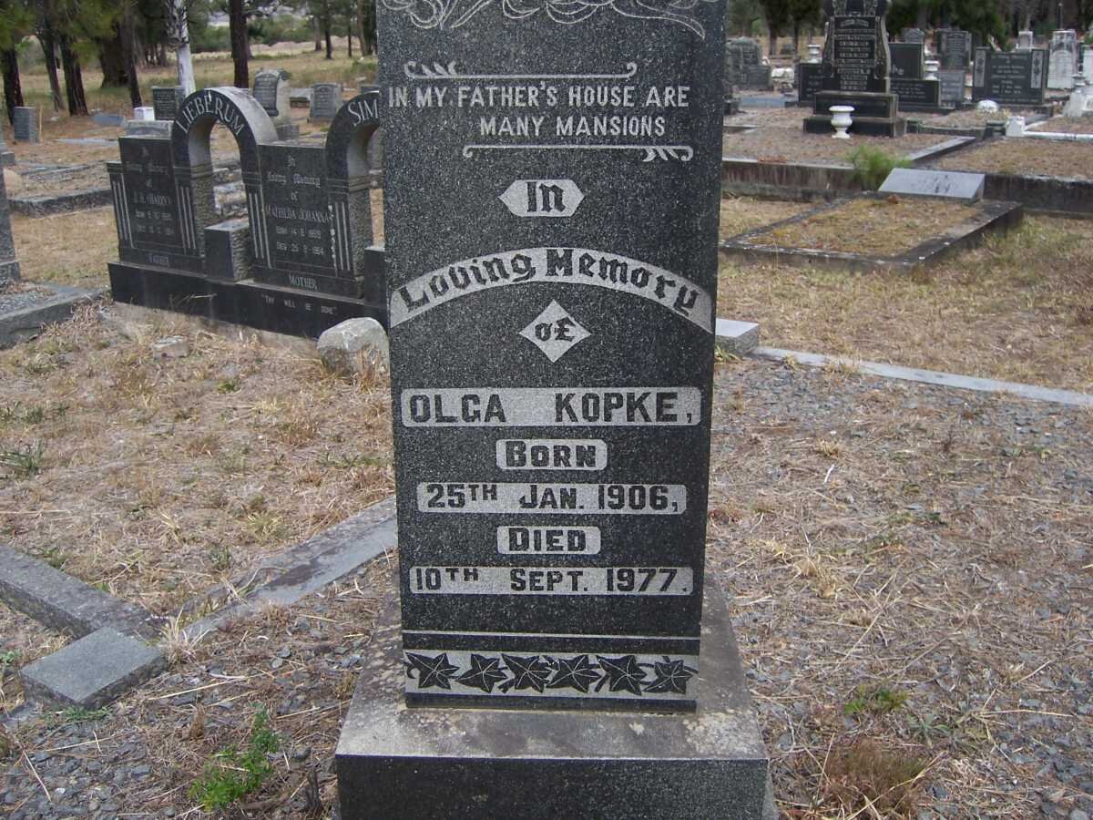 KOPKE Olga 1906-1977