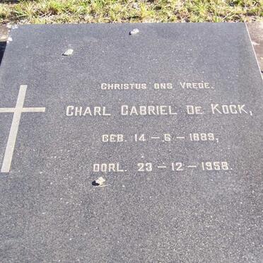 KOCK Charl Gabriel, de 1889-1958
