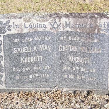 KOCKOTT Gustav William -1951 &amp; Isabella May -1975