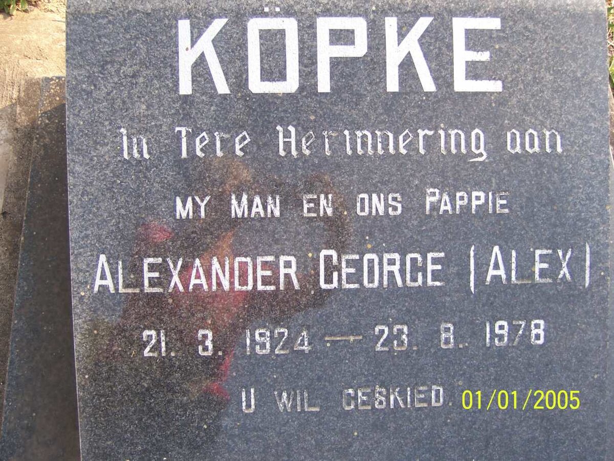 KOPKE Alexander George 1924-1978