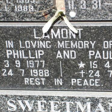 LAMONT Phillip 1977-1988 :: LAMONT Paul 1980-1988