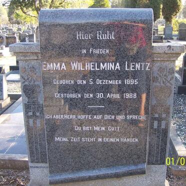 LENTZ Emma Wilhelmina 1895-1988