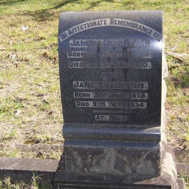 LEIGHTON James 1854-1930 &amp; Jane 1858-1934