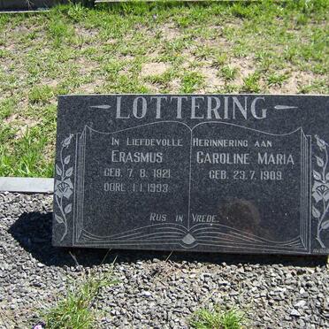 LOTTERING Erasmus 1921-1993 &amp; Caroline Maria 1909-