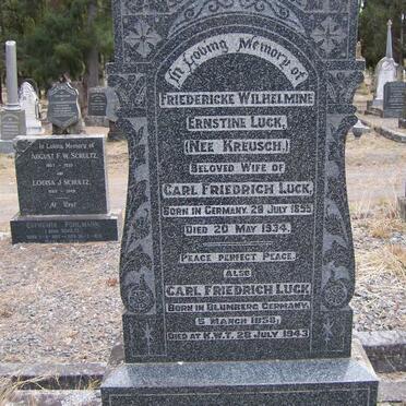 LUCK Carl Friedrich 1858-1943 &amp; Friedericke Wilhelmine Ernstine KREUSCH 1855-1934