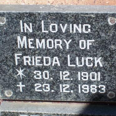 LUCK Frieda 1901-1983