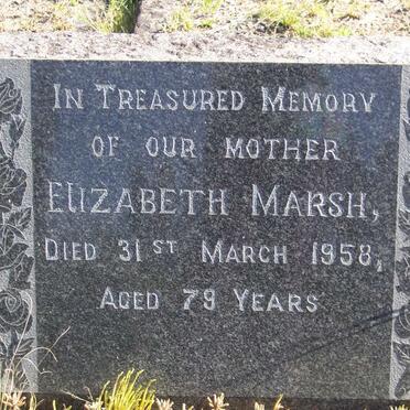 MARSH Elizabeth ?-1958