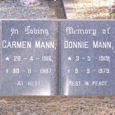 MANN Donnie 1919-1979 &amp; Carmen 1916-1987
