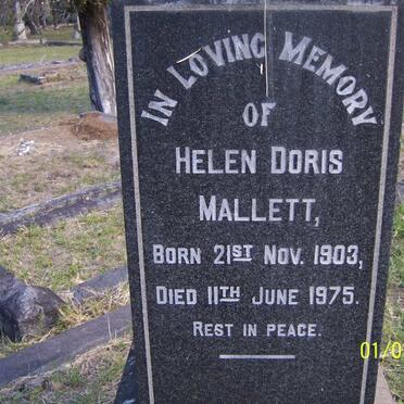 MALLETT Helen Doris 1903-1975