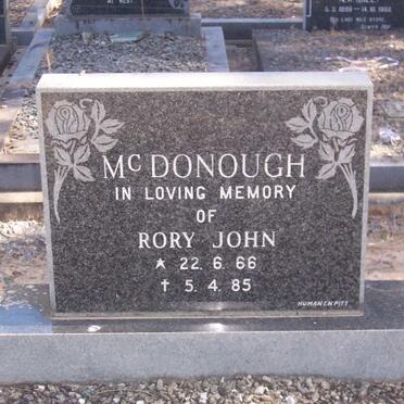 McDONOUGH Rory John 1966-1985