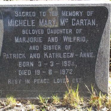 McCARTAN Michele Mary 1954-1972