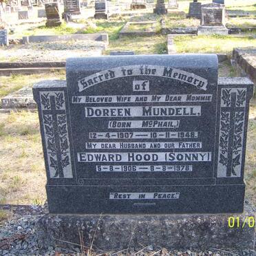 MUNDELL Edward Hood 1906-1978 &amp; Doreen McPHAIL 1907-1948