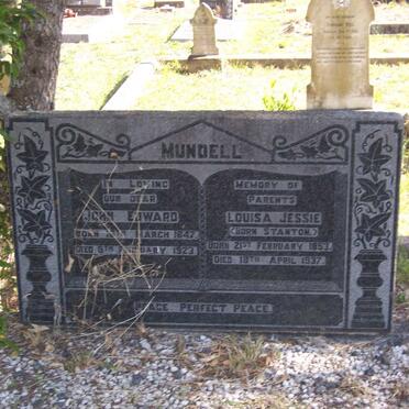 MUNDELL John Edward 1847-1923 &amp; Louisa Jessie STANTON 1853-1937