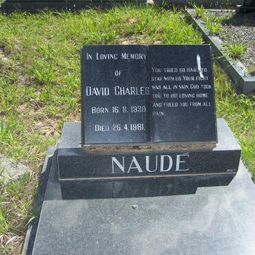 NAUDÉ David Charles 1930-1981
