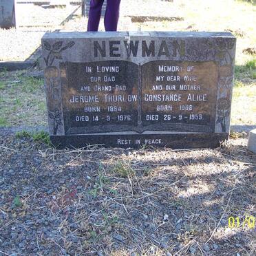 NEWMAN Jerome Thurlow 1894-1976 &amp; Constance Alice 1908-1959