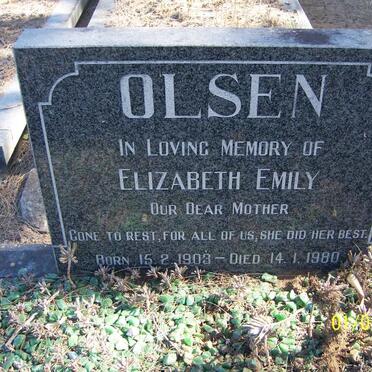 OLSEN Elizabeth Emily 1903-1980