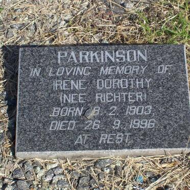 PARKINSON Irene Dorothy nee RICHTER 1903-1996