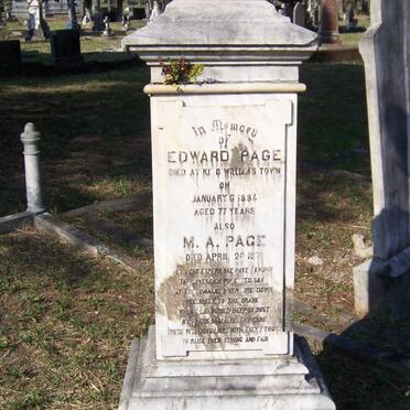 PAGE Edward -1884 &amp; M.A. -1871
