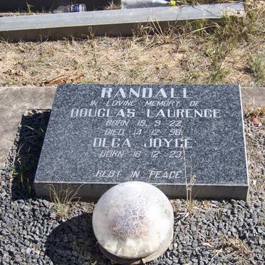 RANDALL Douglas Laurence 1922-1998 &amp; Olga Joyce 1923-