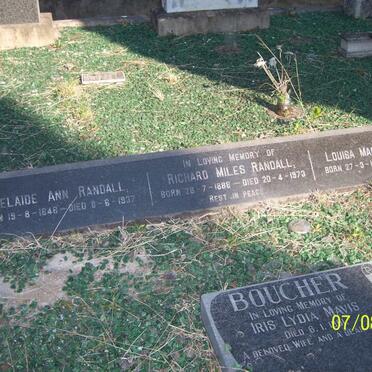 RANDALL Adelaide Ann 1848 -1937 :: RANDALL Richard Miles 1888-1973 :: RANDALL Louisa Marion 1889-1980