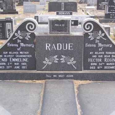 RADUE Hector Reginald 1909-1977 &amp; Enid Emmeline 1909-1997
