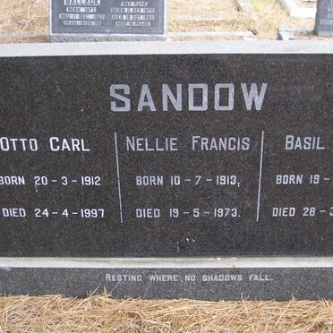 SANDOW Otto Carl 1912-1997 &amp; Nellie Francis 1913-1973 :: SANDOW Basil Bruce 1952-1953