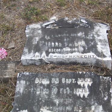 SCHOENKNECHT Irene Frieda 1903-1936